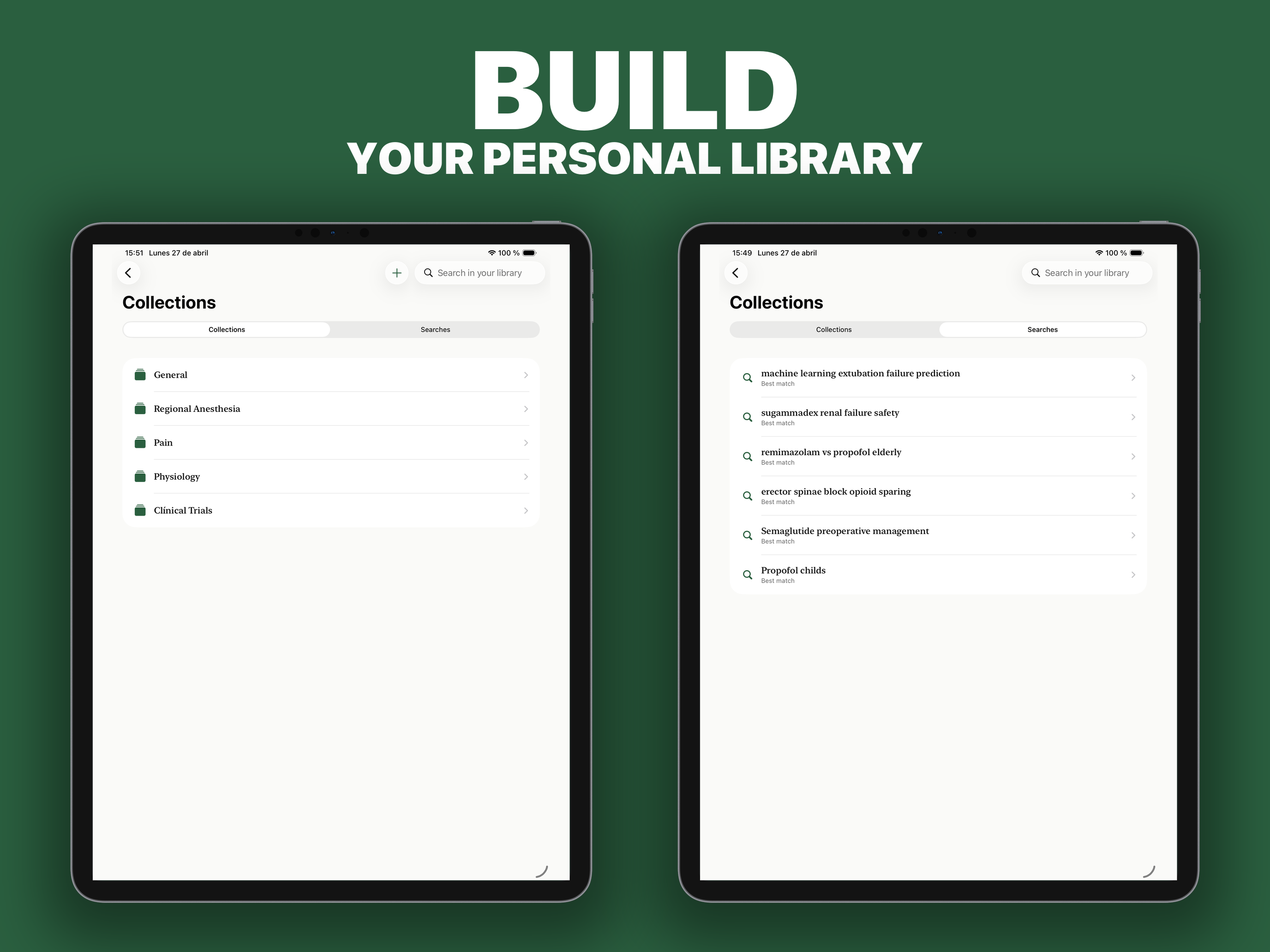 Folio iPad Screenshot — Build your library