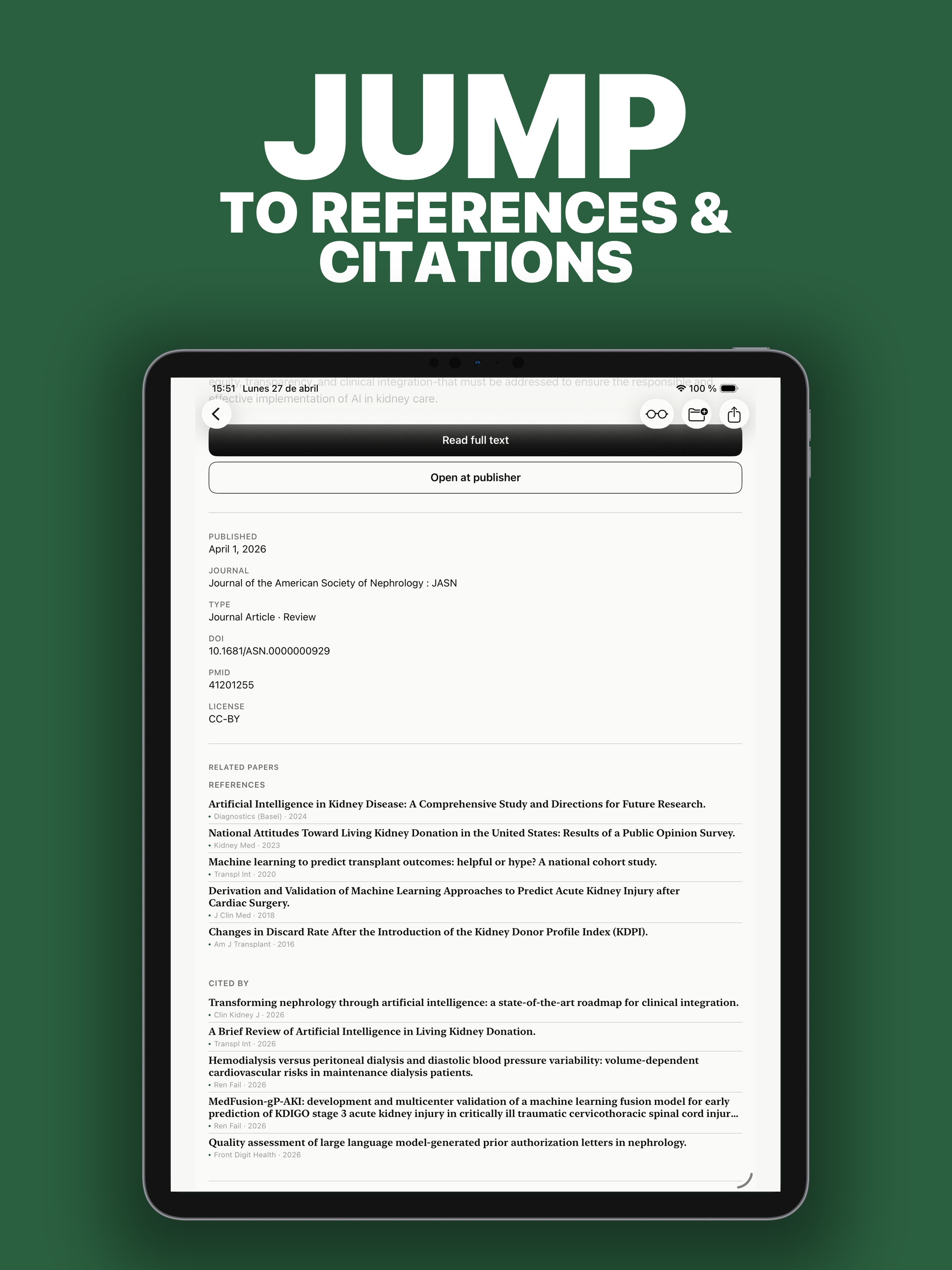 Folio iPad Screenshot — Jump to references