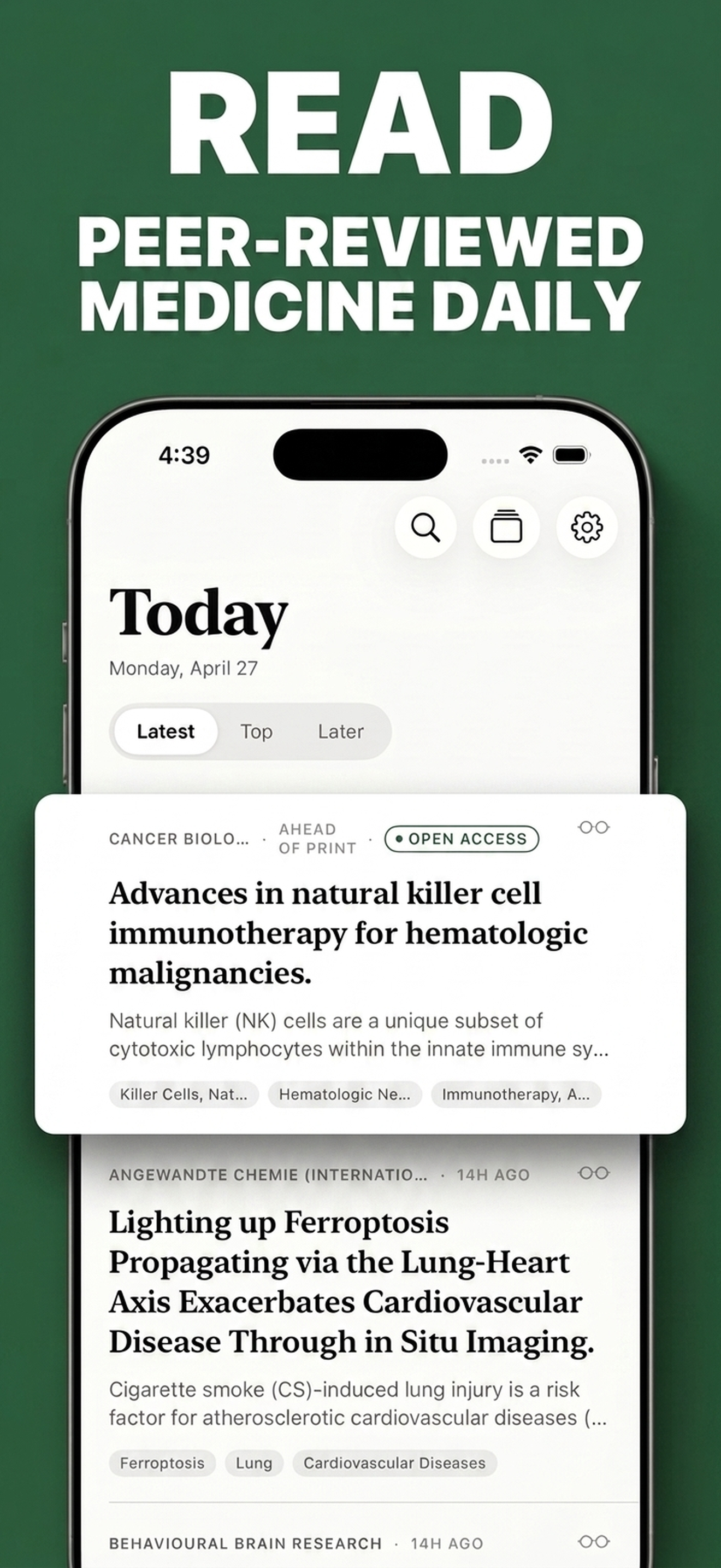 Folio Screenshot — Read daily