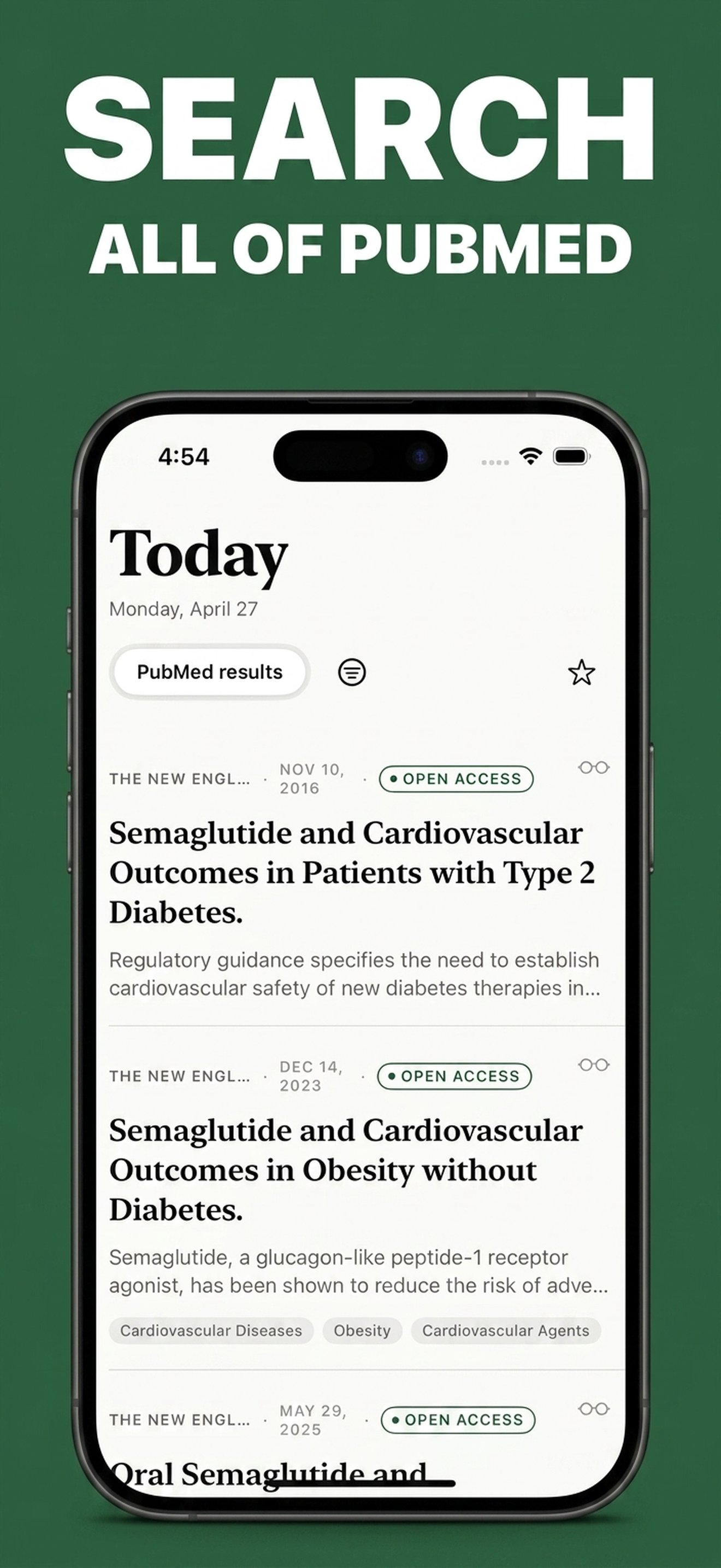Folio Screenshot — Search PubMed